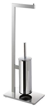 Стойка Beta с держателем туалетной бумаги и туалетной щеткой 150x710x255мм, хром