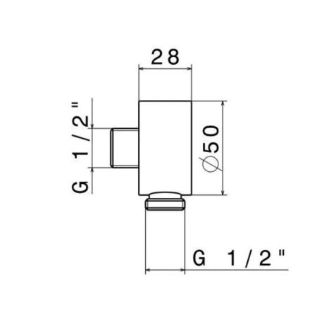 Монтажная часть OLE для душевого гарнитура, хром, артикул 2299KM.21.018