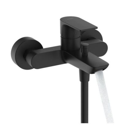 Смеситель для ванны и душа, Hansgrohe, Rebris E, тип открывания воды-однорычажный, тип регулирования воды-керамический картридж, монтаж-настенный, отверстия для монтажа-2, вынос излива, мм-182, регулируемое ограничение температуры, дивертер с переключател, артикул 72450670