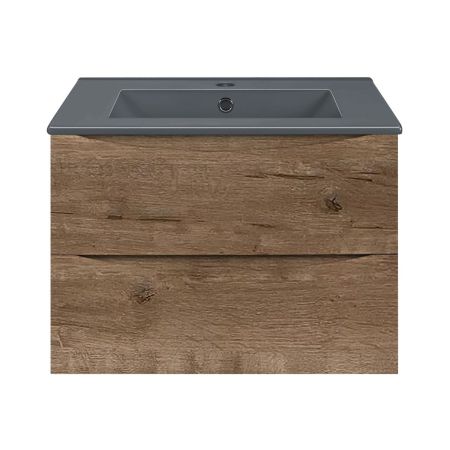 База под керамическую раковину Mia 600 подвесная, 2 выкатных ящика soft close, V.Oak, артикул VMC-2MC600VO