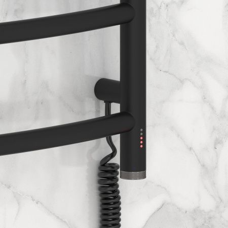 Полотенцесушитель, Сунержа, Галант 4.0, электрический, ширина, мм-532, высота, мм-1200, подключение-справа, нагревательный элемент-греющий кабель, мощность, Вт-168, материал-нержавеющая сталь, цвет- черный матовый