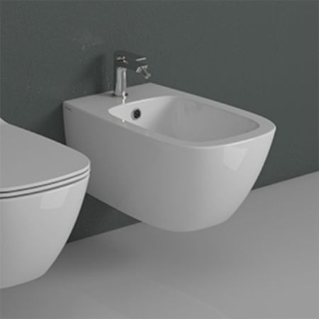 GLOBO Genesis Биде подвесное 55х36 см, с  1отв для смесителя, с креплением, цвет: белый, артикул GNS09.BI*1