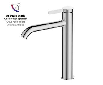 AQG Urban Flow, высокий однорычажный смеситель для раковины без донного клапана, цвет хром