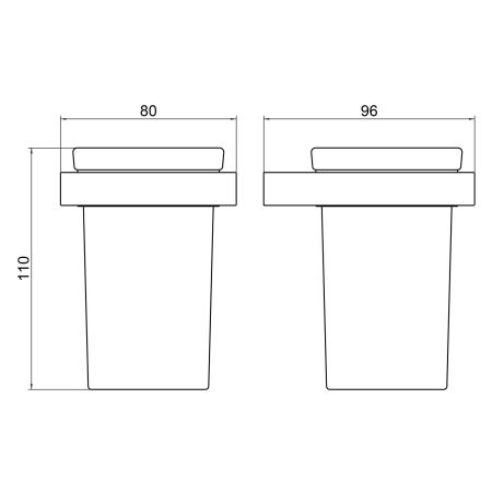 Стакан для зубных щеток Timo Petruma 15233/03 черный, артикул 15233/03