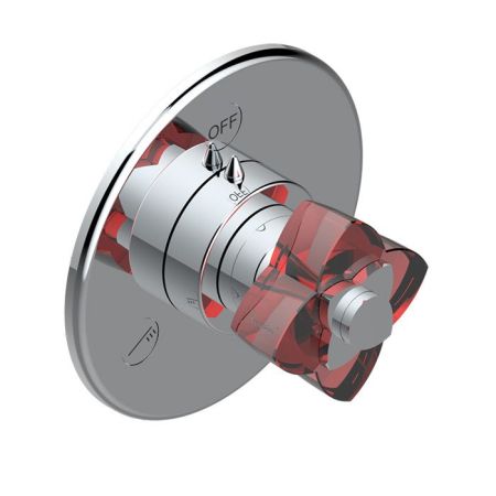 THG PETALE DE CRISTAL ROUGE Переключатель встраиваемый, внешняя часть, цвет хром, артикул U6C-A02-48M2SB