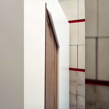 Пенал Бриклаер Брайтон 38 см, белый/дуб, артикул 4627125415746