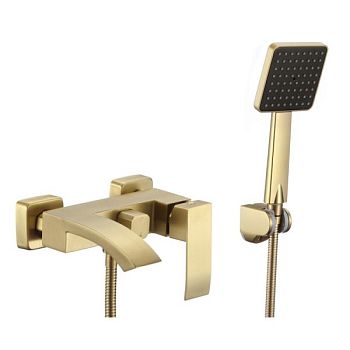 Смеситель для ванны Fmark FS8624C, матовое золото