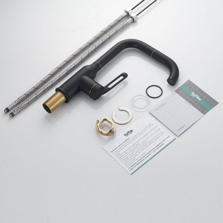 Смеситель для раковины Raffine F201H, черный