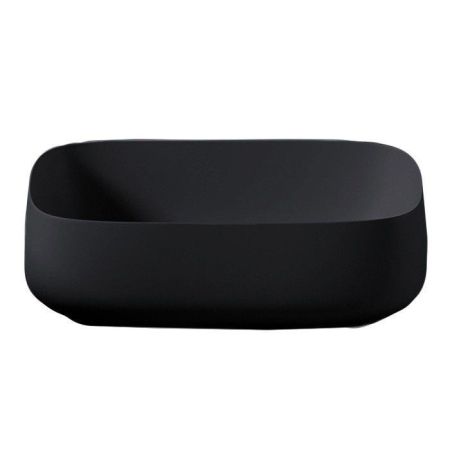 ARTCERAM COGNAC Раковина настольная Quadro 56x41 см, цвет матовый черный, артикул COL009 17 34