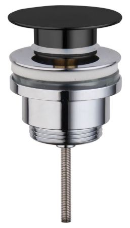 AQG, универсальный донный клапан click-clack, цвет черный матовый / хром, артикул 400090525