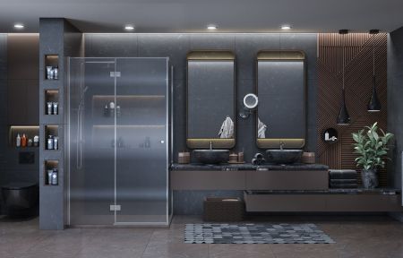 Душевой уголок Ambassador Diamond 12011107L-ST1, прямоугольный, линейный трап, 120х80, артикул 12011107L-ST1