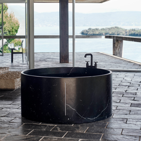 Agape Memory Смеситель для ванны, напольный, цвет: черный, артикул AMEM325E