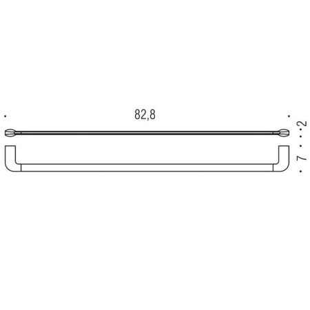 Сolombo Trenta Полотенцедержатель 82,8см., подвесной, цвет: черный матовый, артикул B3011XL.NM