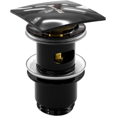 Донный клапан WasserKRAFT Glan A166 Черный глянцевый