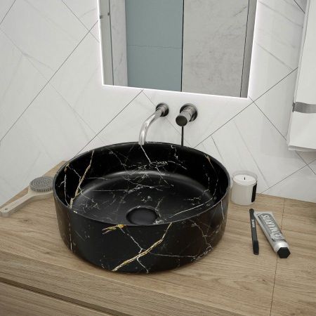 Раковина чаша Maretti EA13NS10-560MR, черный мрамор, артикул EA13NS10-560MR