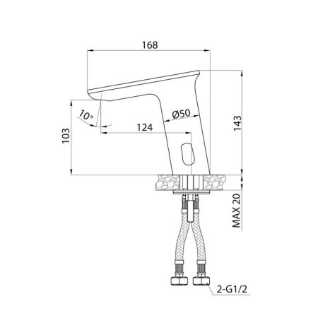 Смеситель для умывальника Iddis Pulse, сенсорный (PULSBS2i86), артикул PULSBS2i86