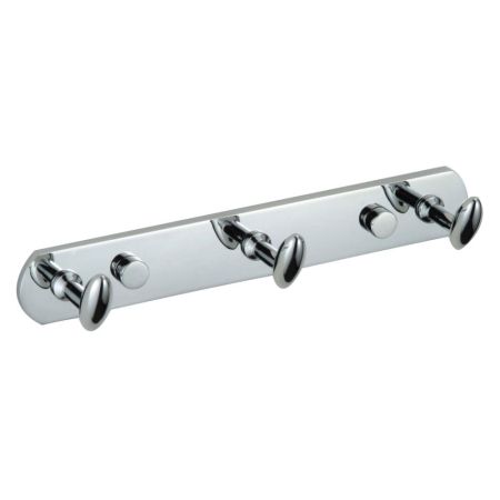 Планка с крючками Savol S-003253, хром, артикул S-003253