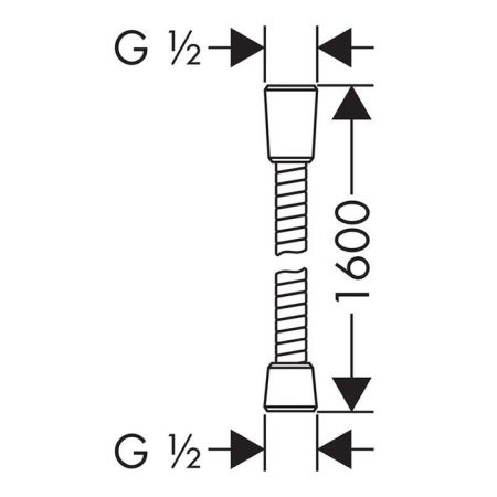 HG Sensoflex Душевой шланг  1,60 м, цвет: хром, артикул 28136000