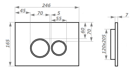 Кнопка сливного бачка Cerutti SPA CR05CH