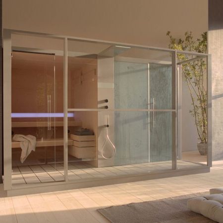 Effegibi Logica Spa Filo Сауна&Хаммам 373x250xh217см, угловая SX, цвет: Stone, артикул LO 11 03 0002