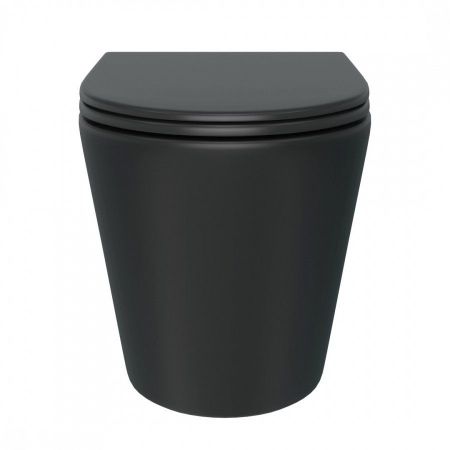 Унитаз подвесной Maretti Florenza безободковый с микролифтом, FL10PBM97-560, черный, артикул FL10PBM97-560