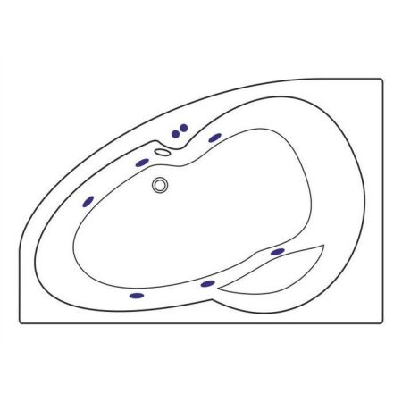 Ванна EXCELLENT Newa 160x95 (левая) "SOFT" (бронза), артикул WAEX.NEL16.SOFT.BR