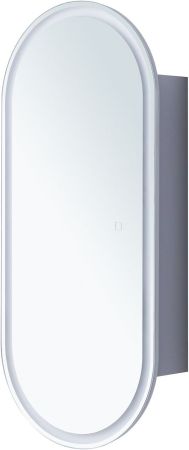 Зеркальный шкаф Aquanet Монте 40 белый, с LED подсветкой