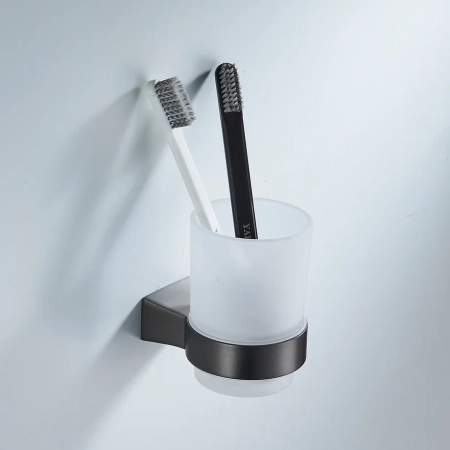 Стакан для ванной комнаты Shevanik SG5712T, оружейная сталь, артикул SG5712T