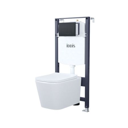 Комплект 3в1: подвесной унитаз, инсталляция и клавиша смыва IDDIS (BASBI02i73), артикул BASBI02i73