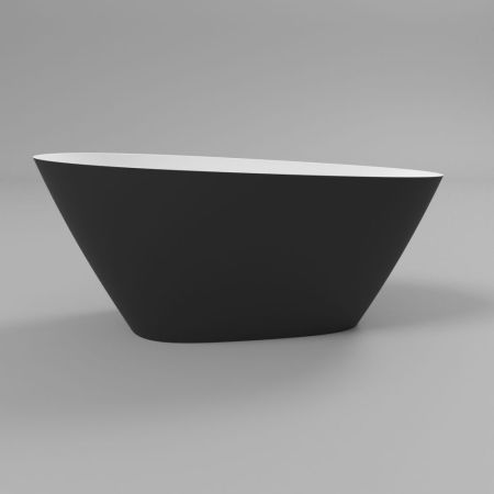 Ванна WHITECROSS Spinel C 150x70 (черный/белый мат) иск. камень, артикул 0211.150070.20100