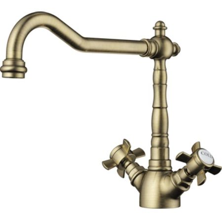 Смеситель для кухни, OMOIKIRI, Tokigawa, тип открывания воды-двухвентильный, тип регулирования воды-керамическая кран-букса, монтаж-на раковину/столешницу, отверстия для монтажа-1, высота, мм-236, вынос излива, мм-238, тип излива-поворотный, тип подводки-