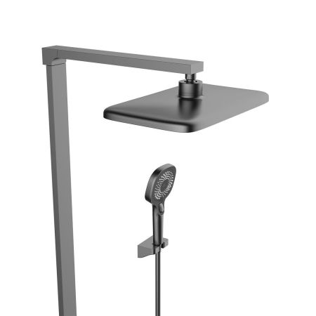 душевые стойки Vincea Душевая стойка Inspire VSFS-3I13TGM термостатическая с изливом, вороненая сталь,, артикул VSFS-3I13TGM