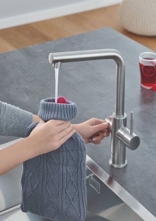 Смеситель для кухни GROHE Red Duo, бойлер L-size, суперсталь, (30325DC1), артикул 30325DC1