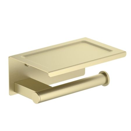 Бумагодержатель с полкой для телефона Timo Luiro золото матовое (18543/17), артикул 18543/17