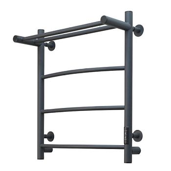 Полотенцесушитель электрический с полочкой (лесенка) Тругор Пэк сп 5 П 60х50 см, графит