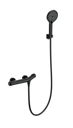 Смеситель для душа с термостатом WONZON & WOGHAND T-1000, Черный матовый (WW-B2057-A-MB), артикул WW-B2057-A-MB