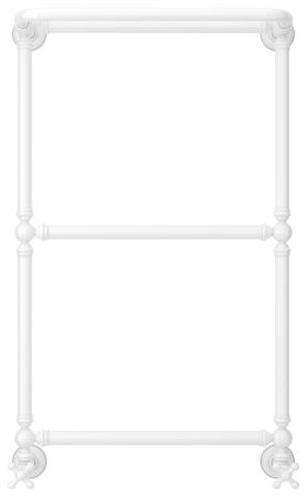 Полотенцесушитель водяной "Ренессанс 1386" 860х500 (БЕЛЫЙ)