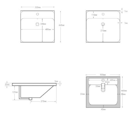 Раковина Aquanet Flash 50