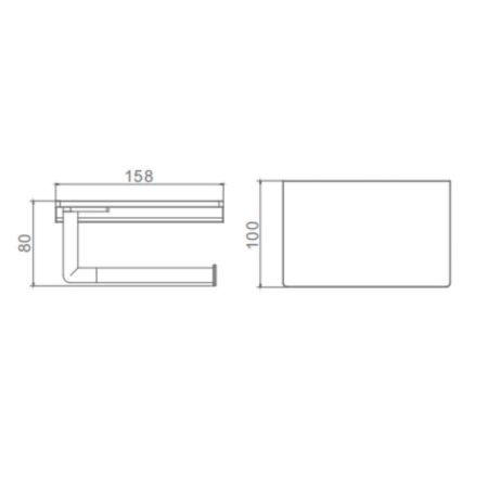 Держатель для туалетной бумаги с полочкой Raglo R320.03.09, графит