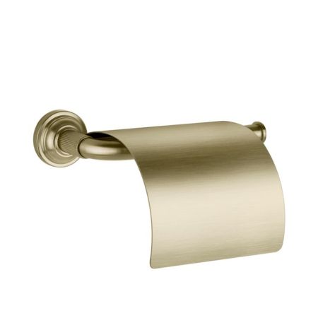 GESSI VENTI20 Держатель туалетной бумаги, с крышкой, цвет Brushed Brass PVD, артикул 65449#727