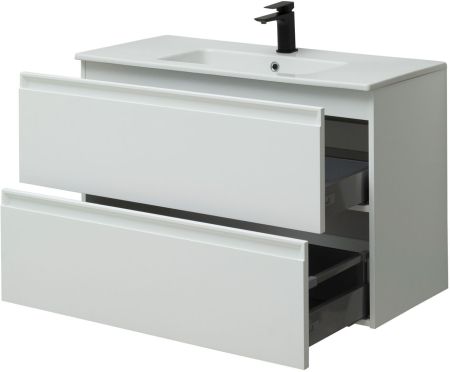 Тумба под раковину Allen Brau Eclipse 100 1.E1003.WM белый матовый, артикул 1.E1003.WM