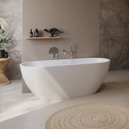 Ванна акриловая отдельностоящая BelBagno BB701 UNO, артикул BB701-1400-720-K