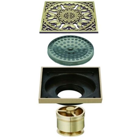 Трап для душа Veragio Canyon VR.CAN-2045.BR с решеткой Бронза, артикул VR.CAN-2045.BR