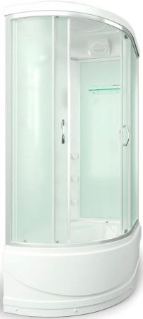 Душевая кабина Erlit Comfort ER4512TPL 120x80 Задняя стенка белая дверцы матовые