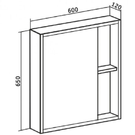 Зеркальный шкаф Runo Эко 60 4620750025793 Лиственница Белый