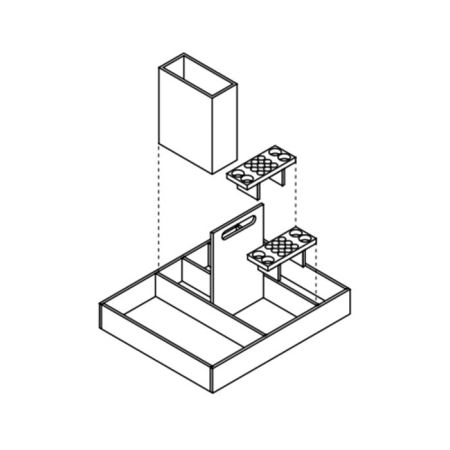 Agape Puzzle Комплект ящиков №3, цвет: серый, артикул ALEG523GR