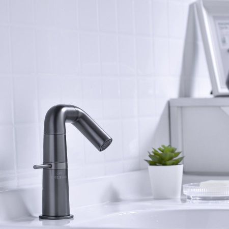 Смеситель для раковины Haiba HB10813-3, пепельный, артикул HB10813-3