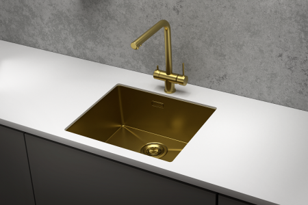 Кухонная мойка GRANULA (5445U, ЗОЛОТО САТИН), артикул 5445U, ЗОЛОТО САТИН