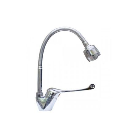 Смеситель для кухни с хирургической ручкой Сантаком stOMEGA 4302у-79, хром