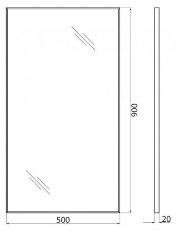Зеркало BelBagno SPC-AL-500-800, артикул SPC-AL-500-800